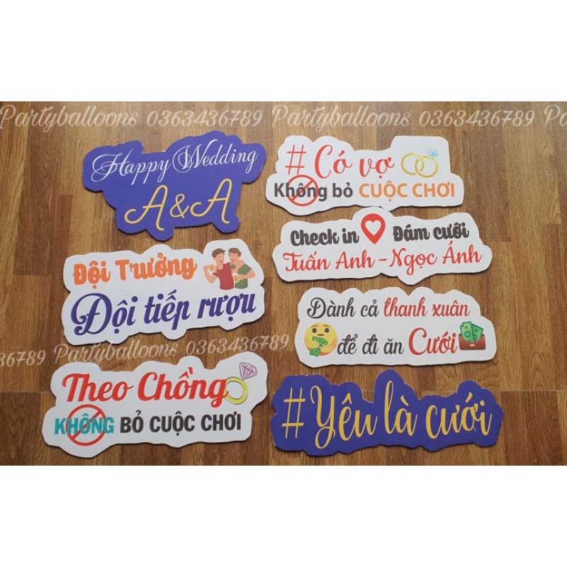 hagtag cầm tay đám cưới, phụ kiện trang phòng cưới | BigBuy360 - bigbuy360.vn