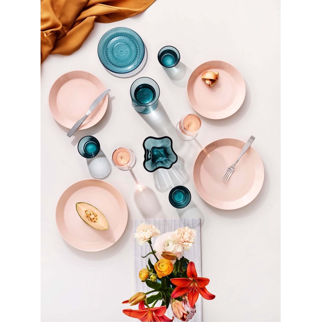 Bát đĩa sứ Teema Iittala Phần Lan cao cấp màu hồng phấn