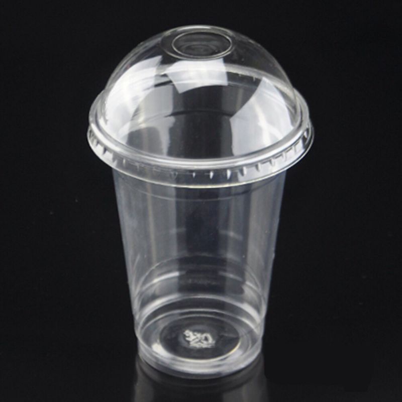 50 Cốc Nhựa PET Đựng Trà Sữa Nắp Cầu 400ml. 500ml