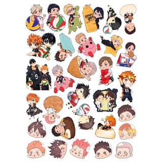 Sticker anime / hình dán haikyuu 30-60 cái ép lụa