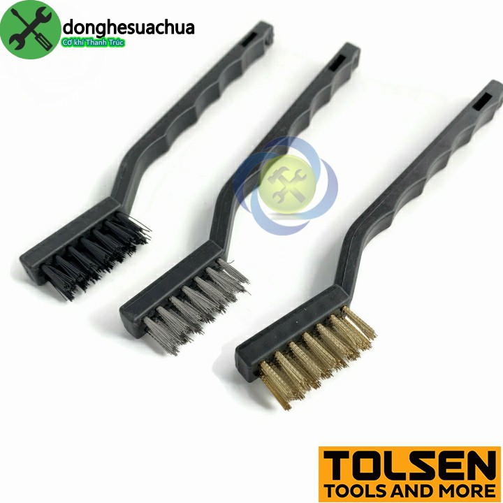 Bàn chải sợi thép Tolsen 32059 (3 cái) dài 180mm