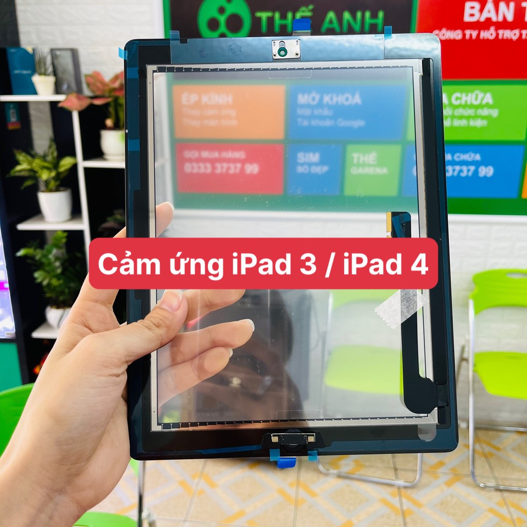 Cảm ứng iPad 3 / 4 chất lượng , giá tốt 2 màu trắng đen