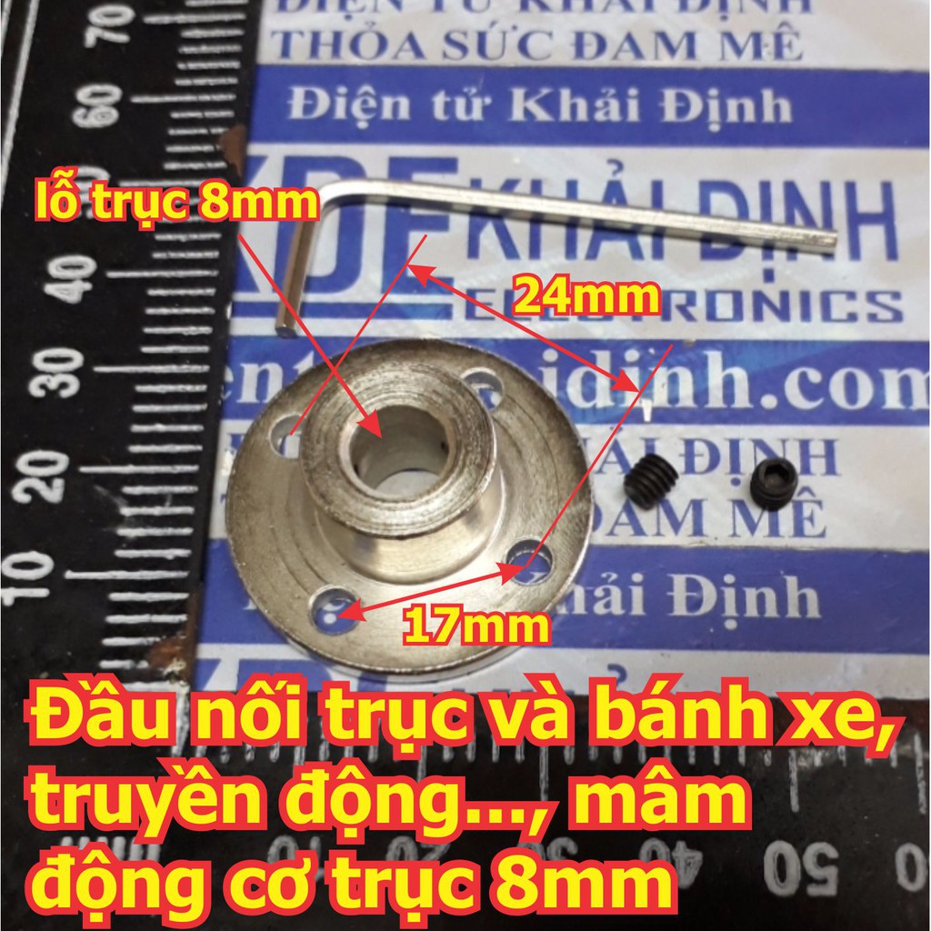 Đầu nối trục và bánh xe..., mâm động cơ lỗ trục từ 3mm ~12mm kde2631