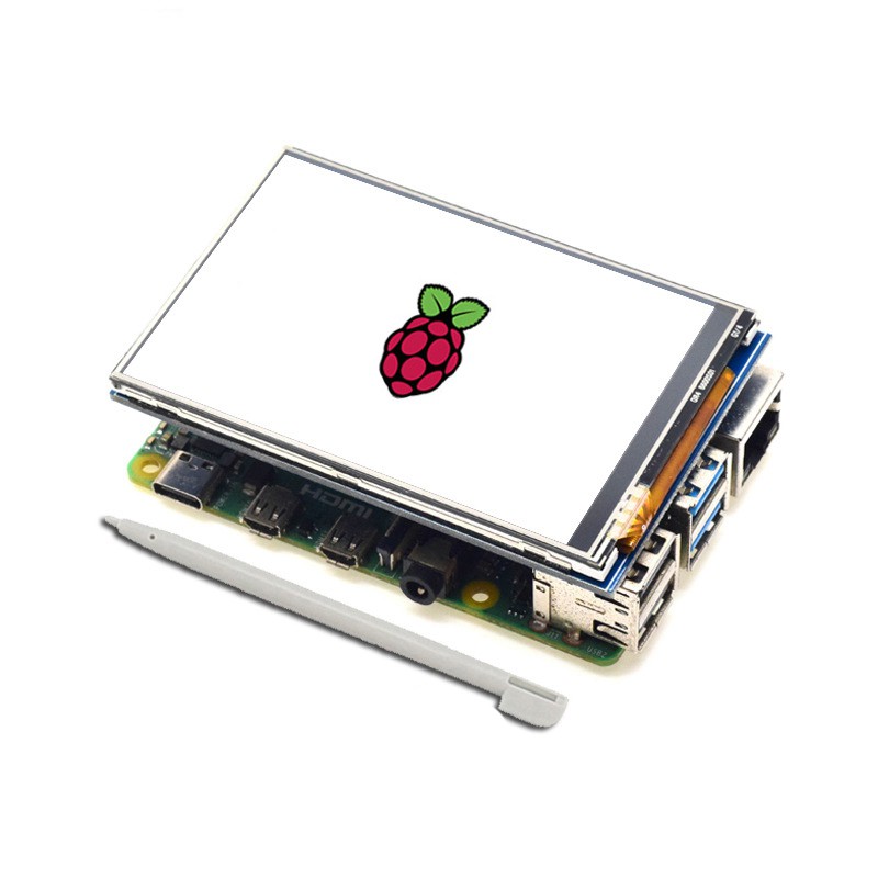 (Đang Bán) Bộ Thiết Bị Kính Áp Tròng Cho Raspberry Pi 4b 3b 3b + 3.5 Inch Lcd + Bút)