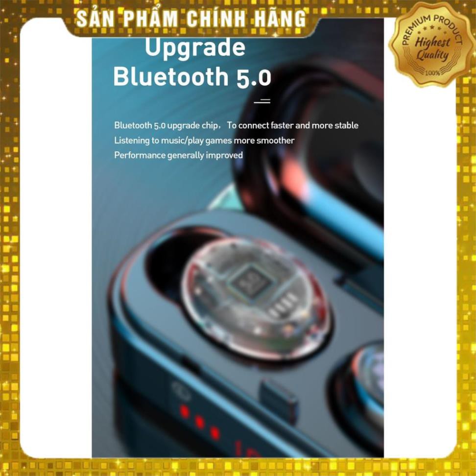 Tai Nghe Bluetooth TWS 5.0 Truewireless 9D màn hình led Micro kháng nước tặng kèm hộp sạc mã M8 HEAD SHOP