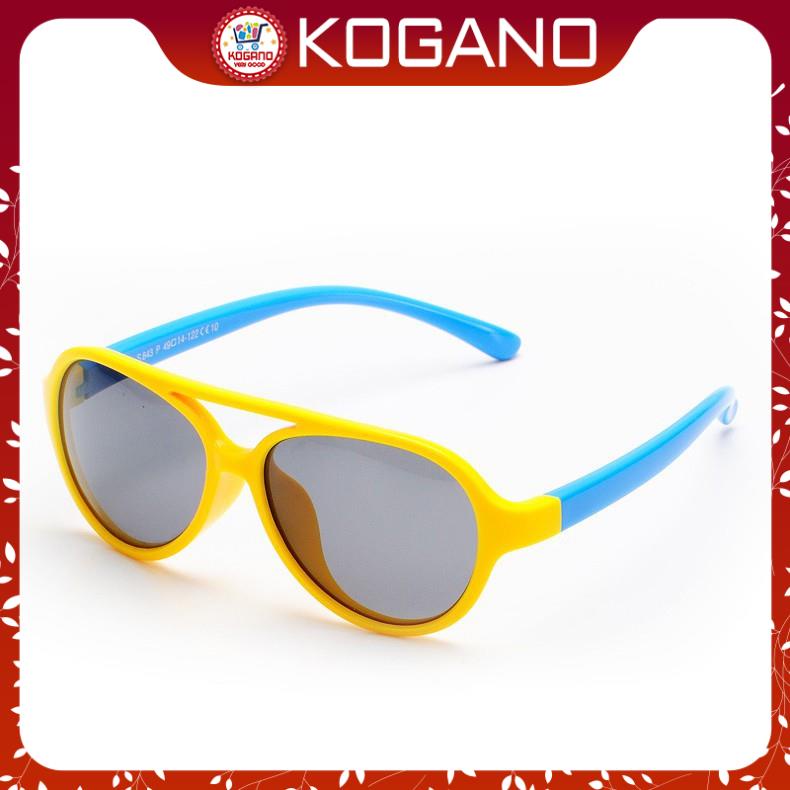 Kính mát cho bé KOGANO kính trẻ em mắt kính chống tia UV gọng dẻo chống vỡ FGK-001172
