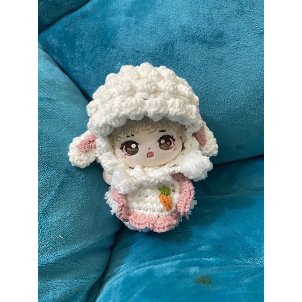 Quần áo búp bê đan len mẫu 10cm