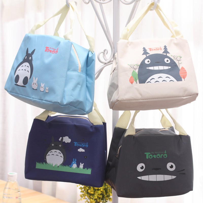 Túi Đựng Hộp Cơm Giữ Nhiệt In Hình Totoro Dễ Thương