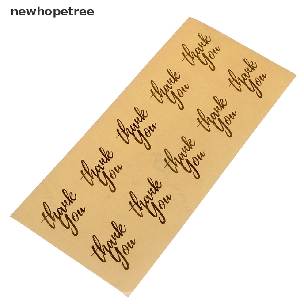 Set 100 Nhãn Dán Trong Suốt In Chữ Thank you Dùng Trang Trí Quà Tặng DIY