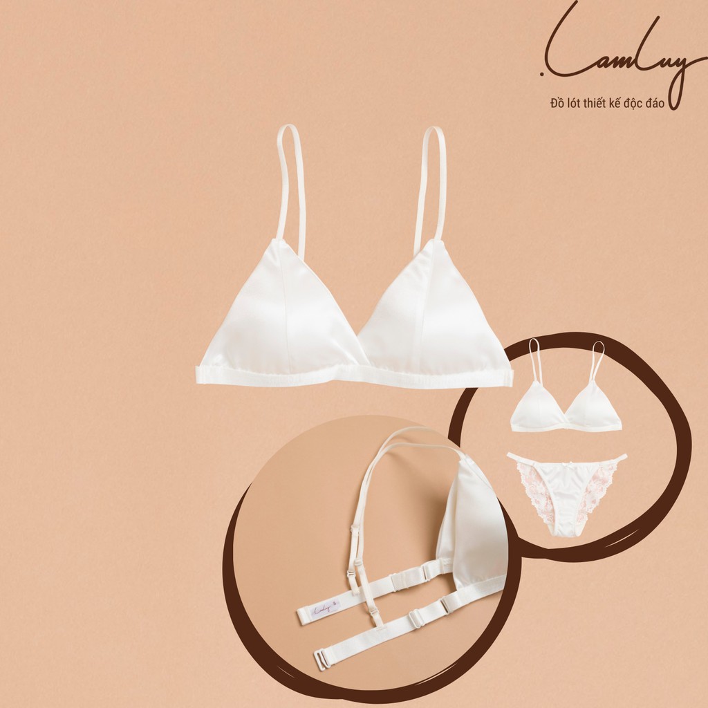Áo Ngực Lụa LAMLUY Thiết Kế Bralette Không Gọng V1 Chất Liệu Lụa Mềm Mịn, Nhiều Màu | BigBuy360 - bigbuy360.vn