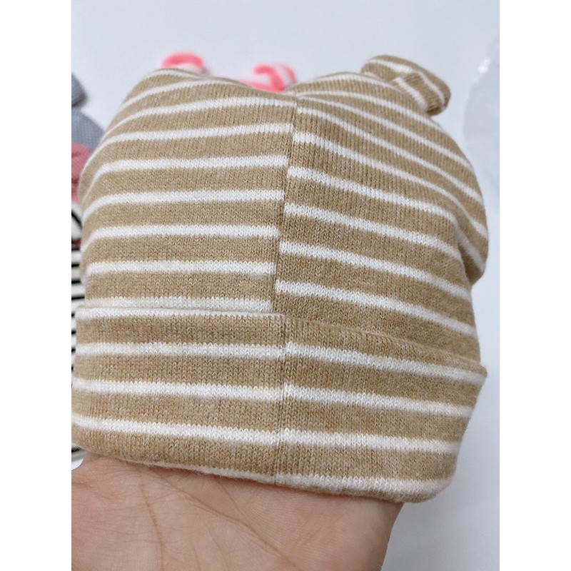 Mũ Sơ Sinh Cotton Nỉ Cho Bé Trai Và Bé Gái