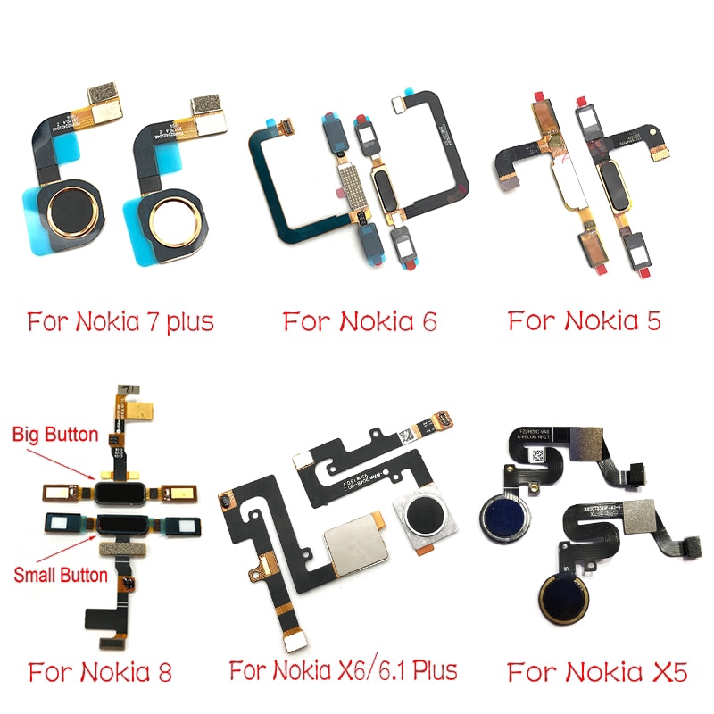Mạch Nút Home Cao Cấp Cho Nokia 5 6 8 7 5.1 Plus 6.1 X5 X6
