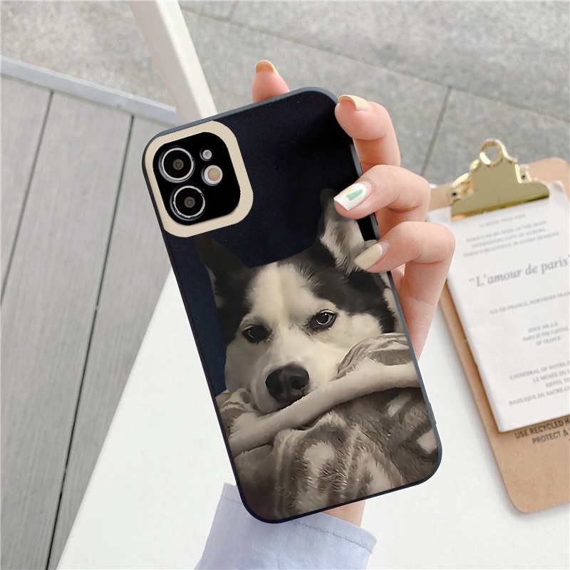 Ốp điện thoại viền vuông chống bẩn ngộ nghĩnh hài hước độc lạ ốp iPhone/X/XS/XSMAX/13/12/11Pro/Promax/6/7/8/se2020/6s