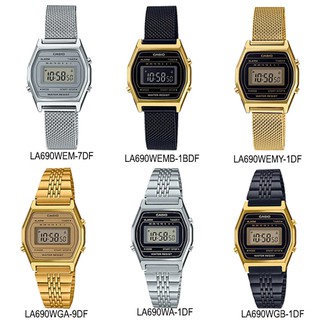 Đồng hồ Nữ Casio điện tử dây kim loại thời trang LA690 - Chính hãng Anh Khuê