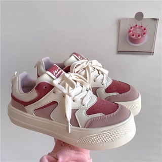 Giày thể thao buộc dây đế bánh mì ulzzang phong cách Hàn Quốc