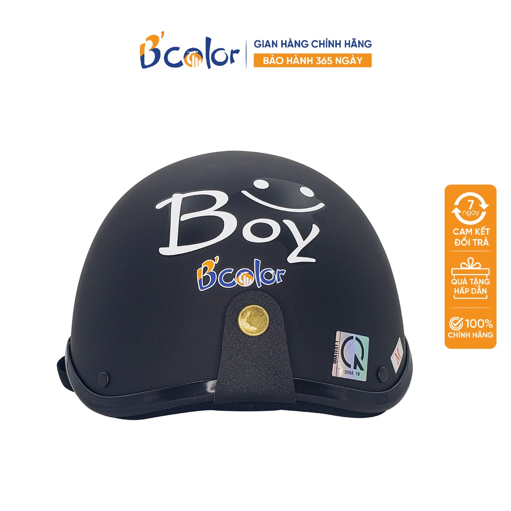Mũ bảo hiểm trẻ em b color màu đen boy - ảnh sản phẩm 2