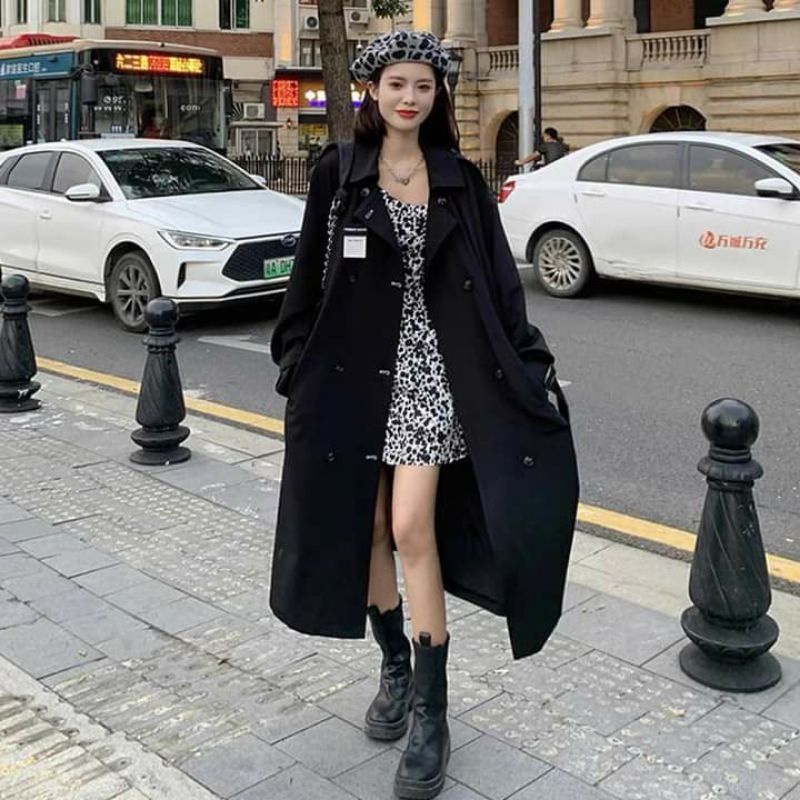 Áo khoác ullzang dáng dài cao cấp  🖤