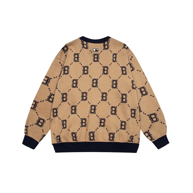 ❤❀  ❤ Mlb Áo Khoác Cardigan Tay Dài Cổ Chữ V Thêu Chữ Thời Trang