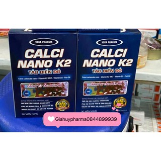 Viên uống calci nano K2 Tảo biển đỏ bổ sung canxi chống còi xương loãng xương (lọ 30v)