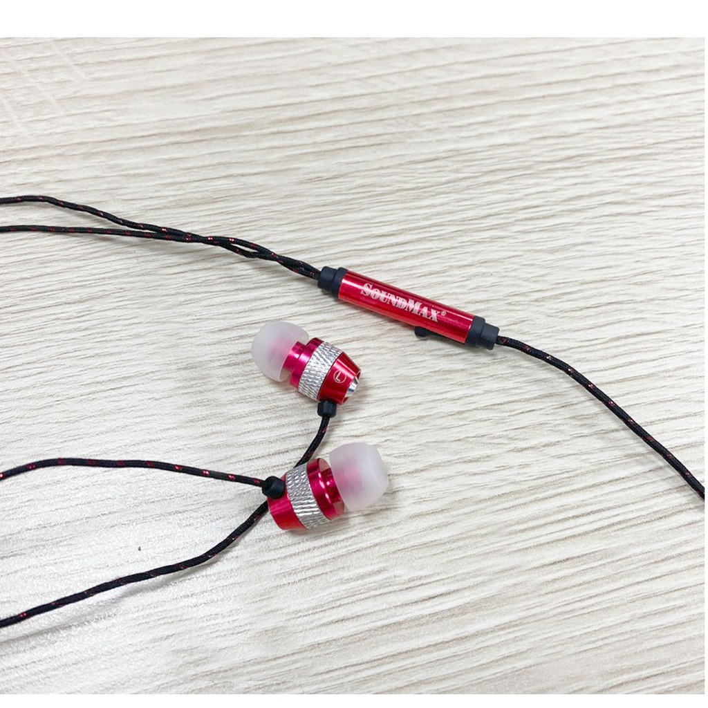 Tai nghe nhét tai SoundMax AH306S 3mW  1.2 mét- Hàng Chính Hãng.