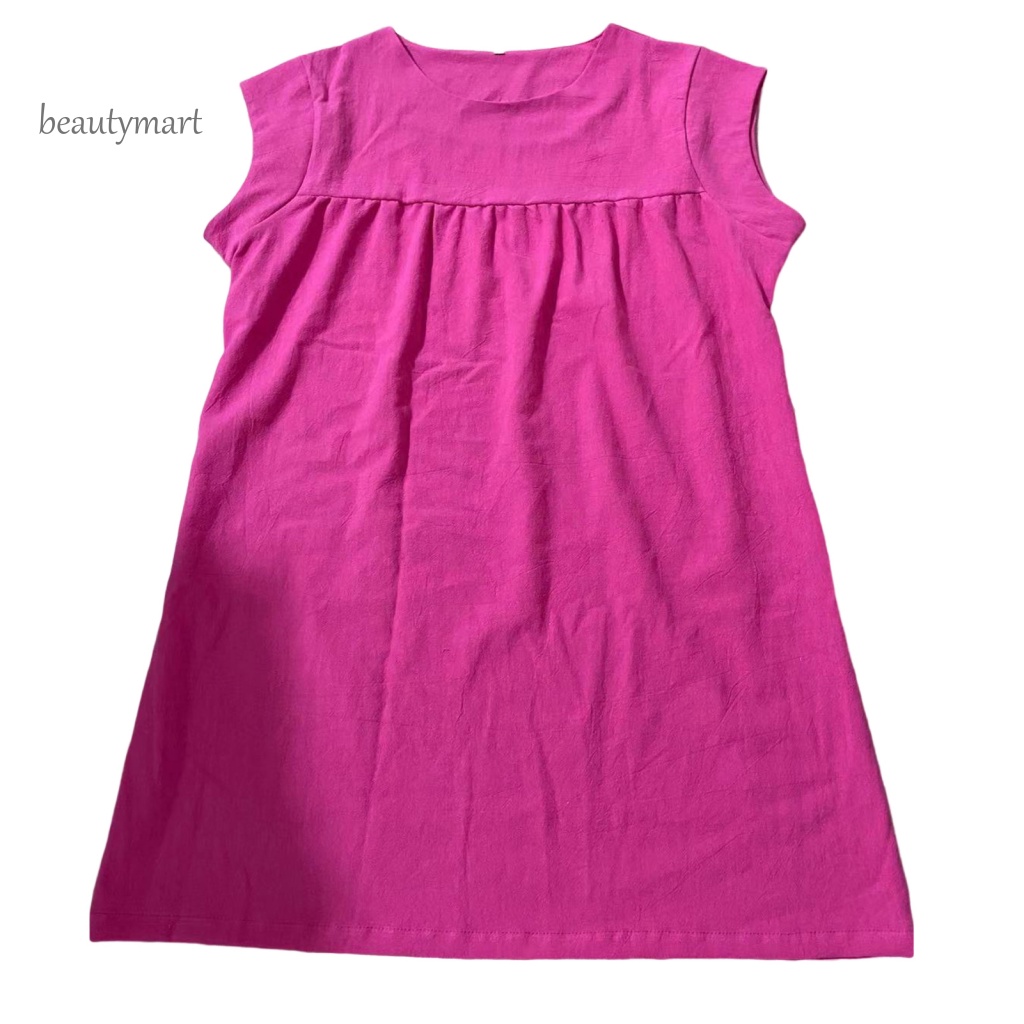 Đầm Ngắn Không Tay Dáng Suông Rộng Thoải Mái Thời Trang Cho Nữ