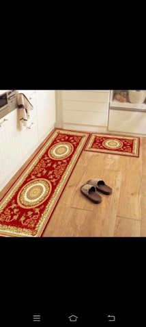 Bộ đôi thảm trải sàn bếp mẫu con công