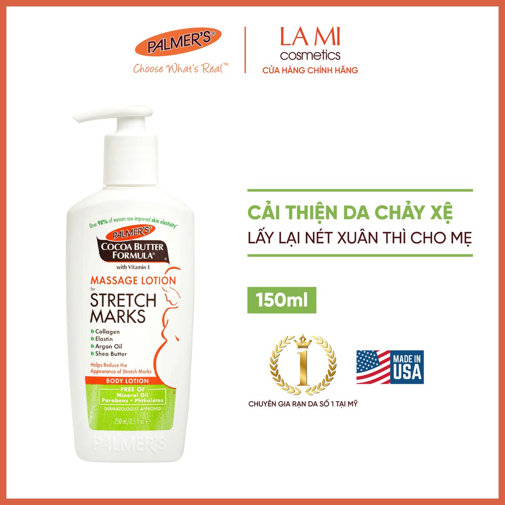 Lotion Palmers Ngăn Ngừa Và Làm Giảm Rạn Da Khi Mang Thai 250ml nhập khẩu