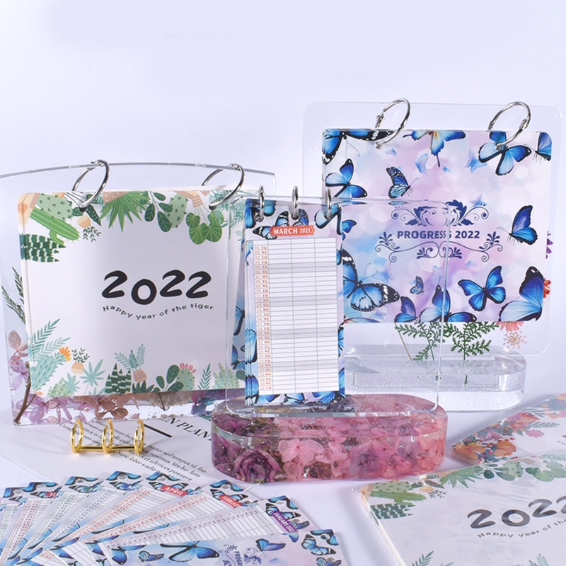 Arin Khuôn Treo Lịch Thủ Công Resin Epoxy Pha Lê UV Hình Lịch Treo Trang Trí DIY