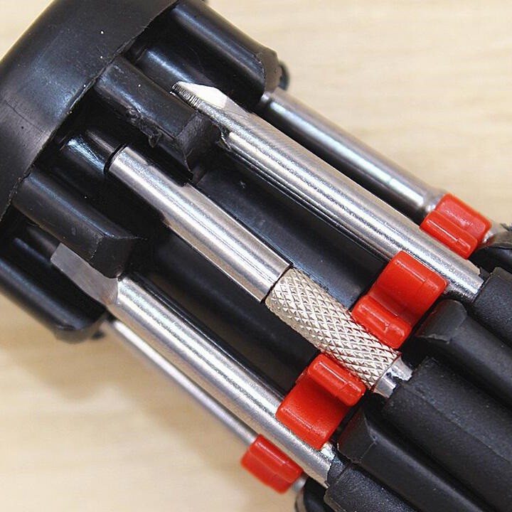 Tua vít đa năng 8 đầu gấp gọn kèm đèn pin siêu sáng | BigBuy360 - bigbuy360.vn