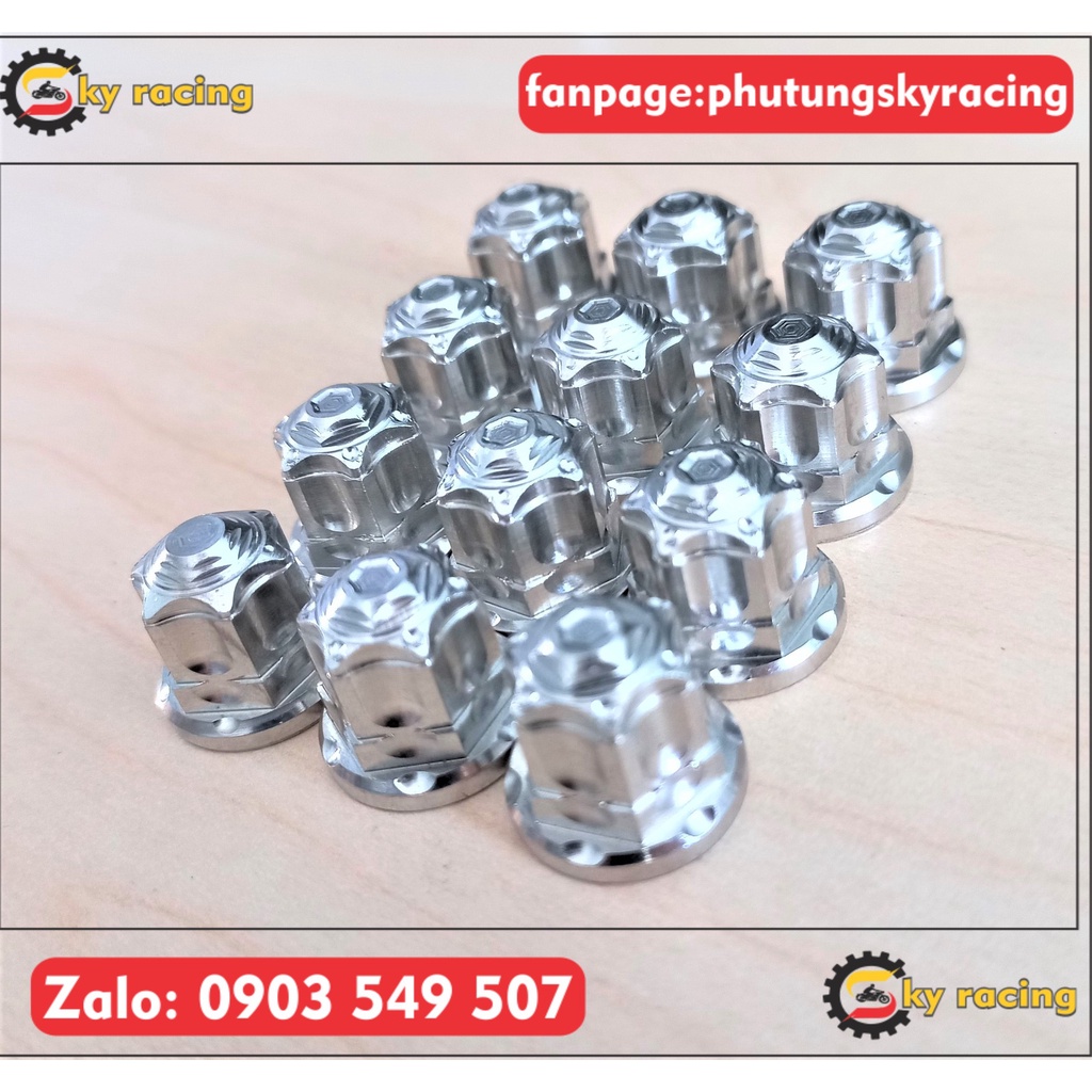 Tán INOX 304 6LI, 7LI, 8LI bít đầu kiểu S3 gắn cho xe máy