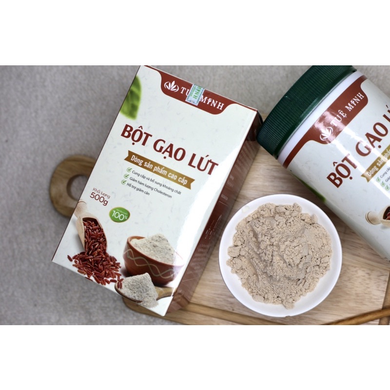 Bột Gạo Lứt Giảm Cân Organic Tuệ Minh Cao Cấp, Bột Gạo Lứt Tách Béo Tốt Cho Sức Khỏe, Giảm Cân Hiệu Quả