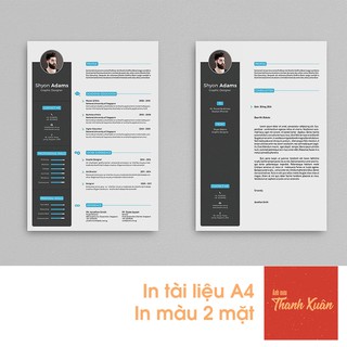 In tài liệu A4 2 mặt IN MÀU chất lượng cao giá 3k/2 mặt A4, giao nhanh 30 phút tại HCM - Ảnh màu Thanh Xuân
