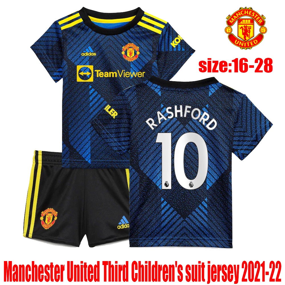 Bộ Đồ Thời Trang Mùa Hè In Chữ Ronaldo Số. Bộ Quần Áo Thể Thao 7 Manchester United 2021-22 B.Fennanes Cao Cấp Cho Bé