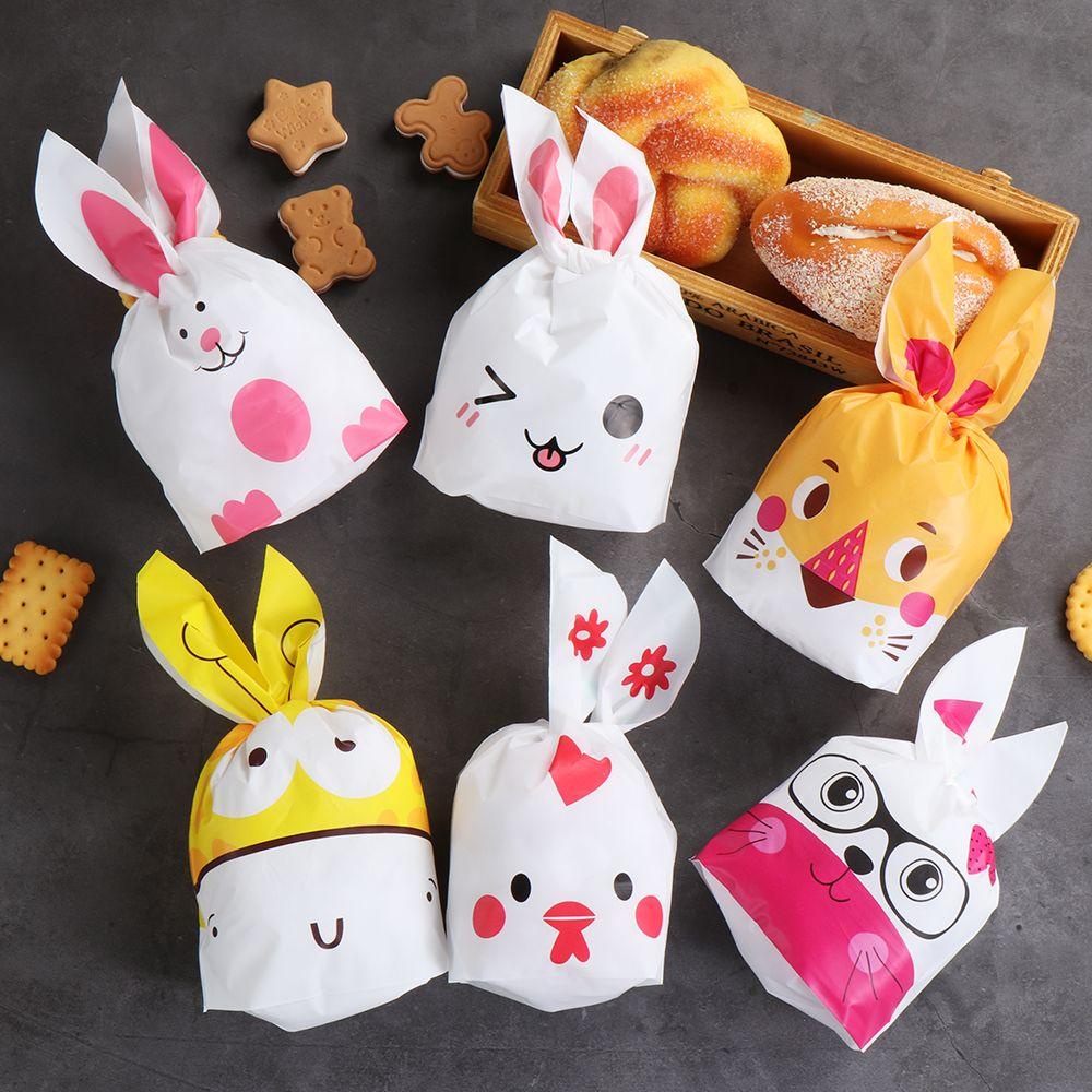 Set 10 Túi Đựng Kẹo Hình Thỏ Phục Sinh Dễ Thương