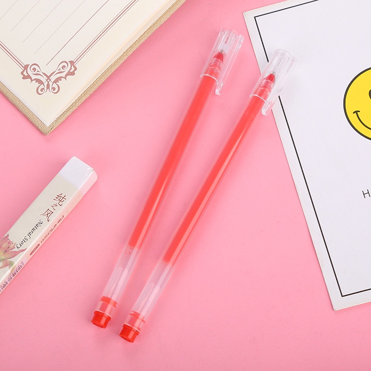 Bút mực gel kiểu dáng trong suốt đơn giản tiện lợi cho học sinh ROSE196
