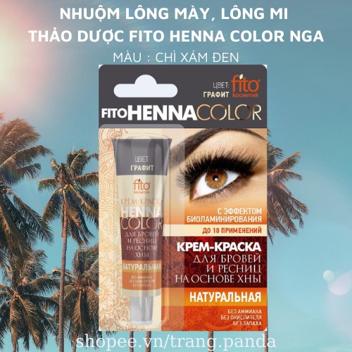 Nhuộm lông mày ,lông mi thảo dược FITO HENNA Nga - dạng tuýp - màu Chì xám đen | BigBuy360 - bigbuy360.vn