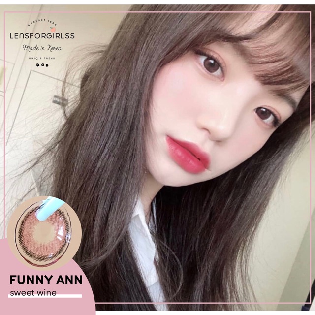 Kính áp tròng FUNNY ANN - Sweet Winee (Màu rượuu vanng) (Hsd 1 tháng)