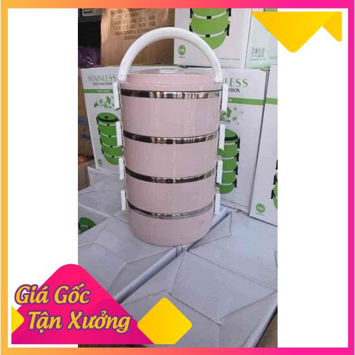 CẶP LỒNG CƠM LÚA MẠCH 4 TẦNG TO RỘNG - TƯƠNG ĐƯƠNG 2800ml [LOẠI ĐẸP] | BigBuy360 - bigbuy360.vn