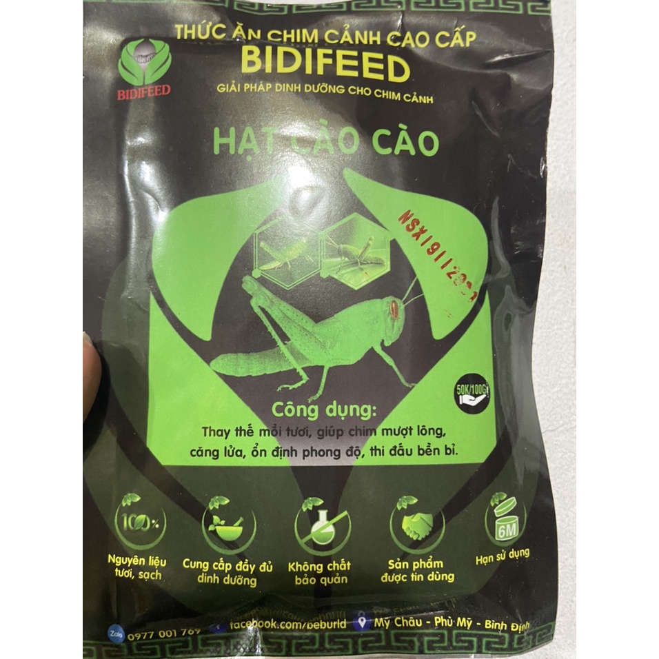 Hạt cào cào - Thức ăn chim cảnh cao cấp BIDIFEED thay thế mồi tươi cho chim