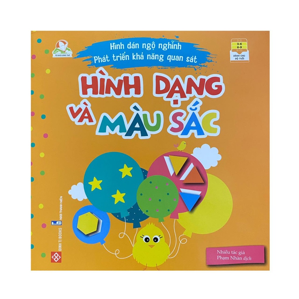 Sách - Hình dán ngộ nghĩnh phát triển khả năng quan sát : Hình dạng và màu sắc ( Đinh Tị )