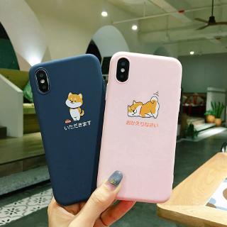 Cute Dog Case for iphone X XR XS Max Cartoon Silicone Back Cover for iphone 6 6s 7 8 Plus Lovely Pink Blue casing