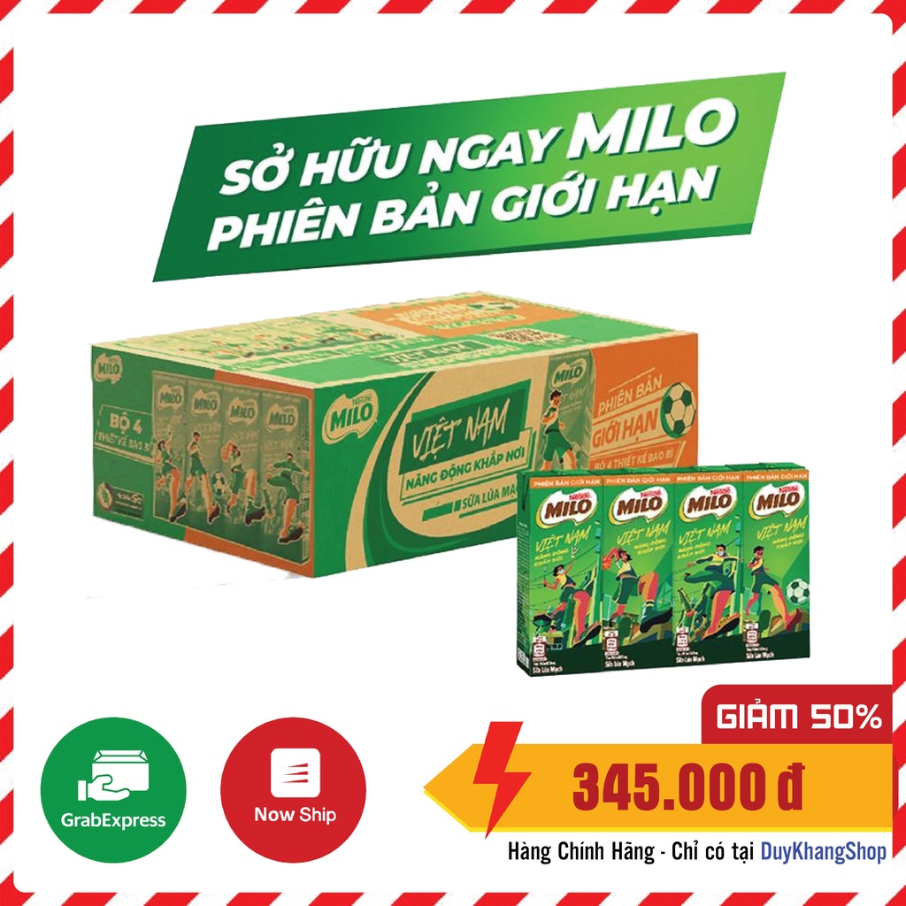Thùng 48 hộp sữa nước Nestle Milo 180ml / hộp - Phiên bản đặc biệt