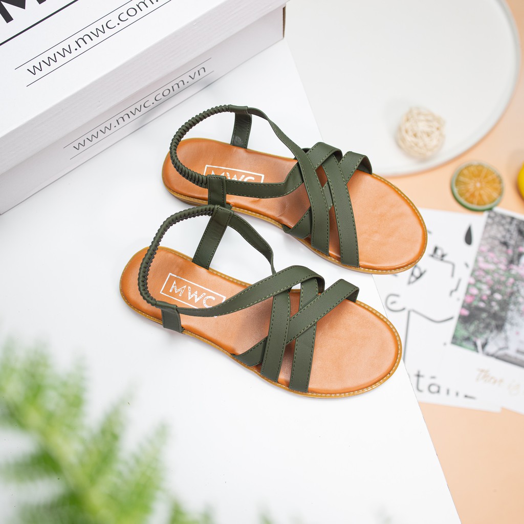 Giày sandal nữ quai chéo dây mảnh MWC NUSD- 2611