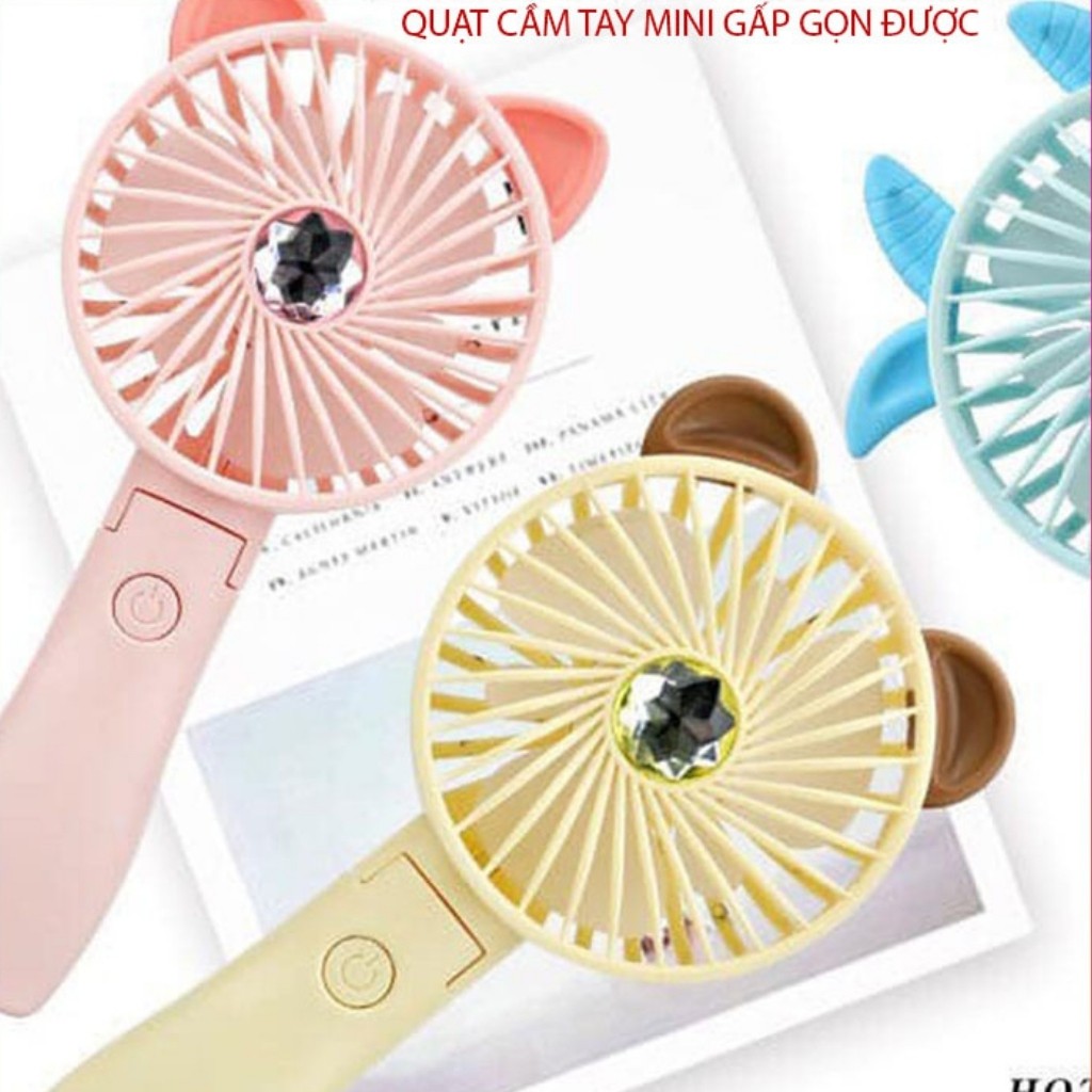 Quạt mini cầm tay gấp gọn, Quạt nhỏ cầm tay , giao màu ngẫu nhiên - có thể dùng khi ghim sạc dự phòng, laptop | BigBuy360 - bigbuy360.vn