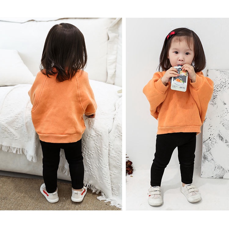 Quần Legging Dài Lưng Cao Chất Liệu Cotton Thời Trang Xuân Thu Cho Bé Gái