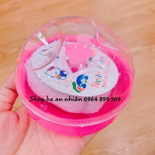 Hộp đựng phấn rôm cho bé , kèm bông chậm phấn