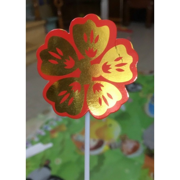 Set cắm giấy Xuân về trang trí bánh kem, chúc mừng năm mới