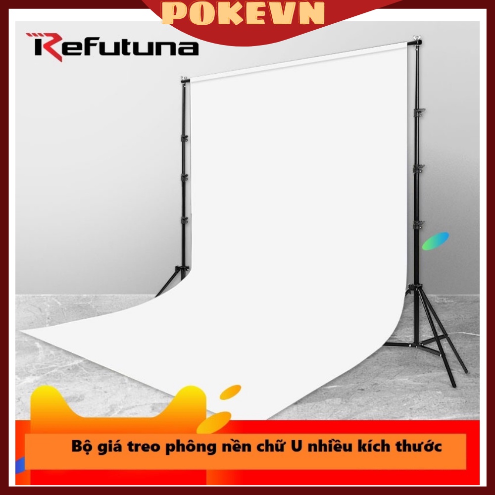Khung giá treo phông nền di động chữ U chụp ảnh quay video lookbook,ảnh cưới, livestream (tặng kẹp, túi đựng) nhiều size