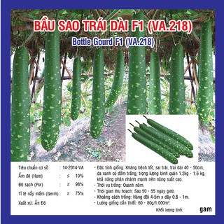 Hạt giống Bầu Sao F1 trái dài (VA.218)