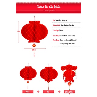 Đèn Lồng Đỏ Trang Trí Tết Loại To 30/35/40/45 Nynon Chống Nước - Siêu Đẹp